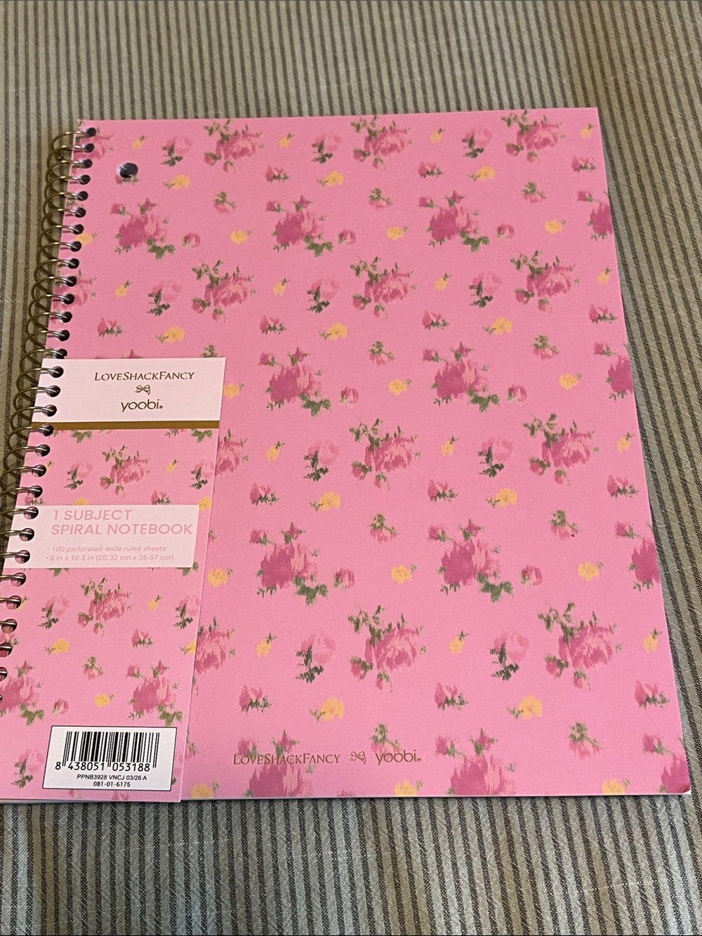 LoveShackFancy x Target pink notebook